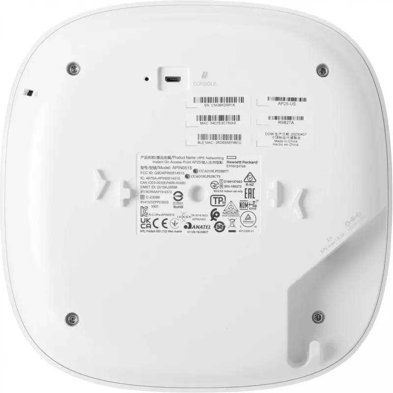 Punkt dostępowy HPE Aruba Networking Instant On Wi-Fi 6 4x4 (RW) AP25