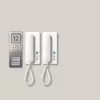 Siedle SET CA 812-2 E/W. Übertragungstechnik: Verkabelt. Produktfarbe: Edelstahl, Weiß, Platzierung: Wand (210008739-00)