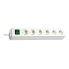 Brennenstuhl 1159520400 Stedosen-Leiste 6-fach 45° weiß mit Schalter 3 m Kabel H05VV-F3G1,5 POS-Reiter (1159520400)