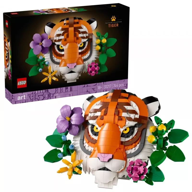 Zabawka konstrukcyjna LEGO Art Fauna Collection Zestaw Tygrys 31217 - model tygrysa do zbudowania