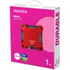 Zewnętrzny SSD ADATA SD620 1 TB, przenośny USB 3.2 Gen 2 (Micro-USB B), prędkość odczytu 520 MB/s, prędkość zapisu 460 MB/s, odporny na wstrząsy, czerwony