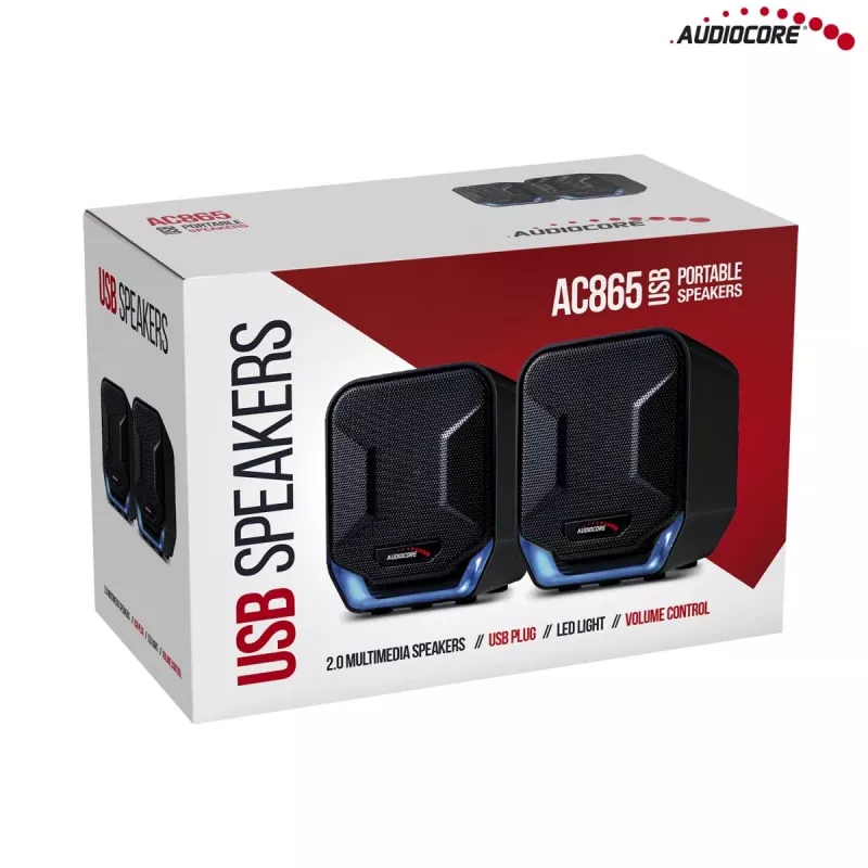 Głośnik Audiocore AC865 2-drożny przewodowy, 2.0 kanałów, 3 W, czarny
