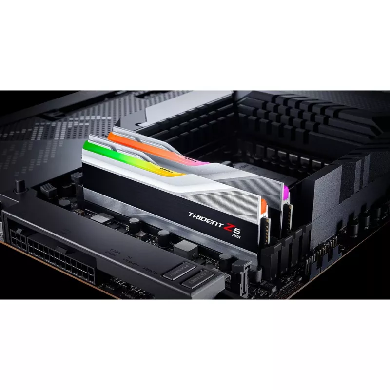 DIMM 32 GB DDR5-6000 (2x 16 GB) Dual-Kit, Arbeitsspeicher silber, F5-6000J3238F16GX2-TZ5RS, Trident Z5 RGB, INTEL XMP