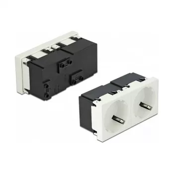 Gniazdo wtykowe CEE 7/3 DELOCK 81322 — 3P+N+PE, 250 V, 16 A, ABS, białe