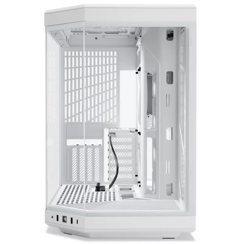 Obudowa komputera HYTE Y70 Midi Tower biała – obsługuje EATX, GPU do 42,2 cm, wysokość chłodzenia CPU 18 cm