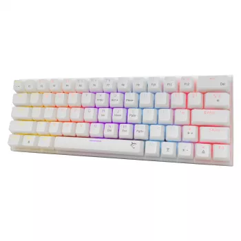 Klawiatura mechaniczna White Shark Wakizashi-2 US czerwony Switch, układ Tenkeyless/US, biała