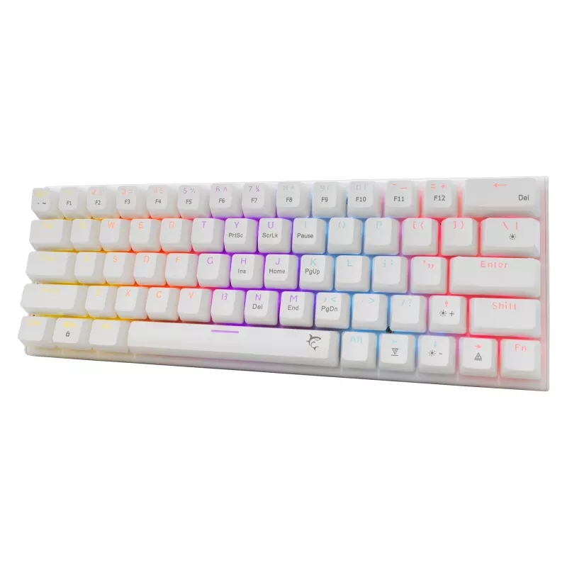 Klawiatura mechaniczna White Shark Wakizashi-2 US czerwony Switch, układ Tenkeyless/US, biała