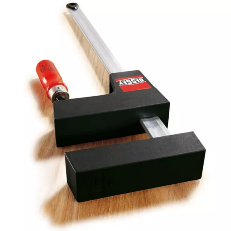 Zacisk śrubowy Bessey UniKlamp UK100, długość 1000 mm, głębokość rozwarcia 80 mm, czarny/czerwony