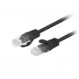 Kabel sieciowy LANBERG PATCHCORD KAT.6 UTP 1M czarny