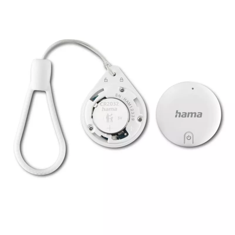 HAMA Item Finder 00185815 Bluetooth do aplikacji Apple Find My, biały — lokalizator do wyszukiwania przedmiotów osobistych