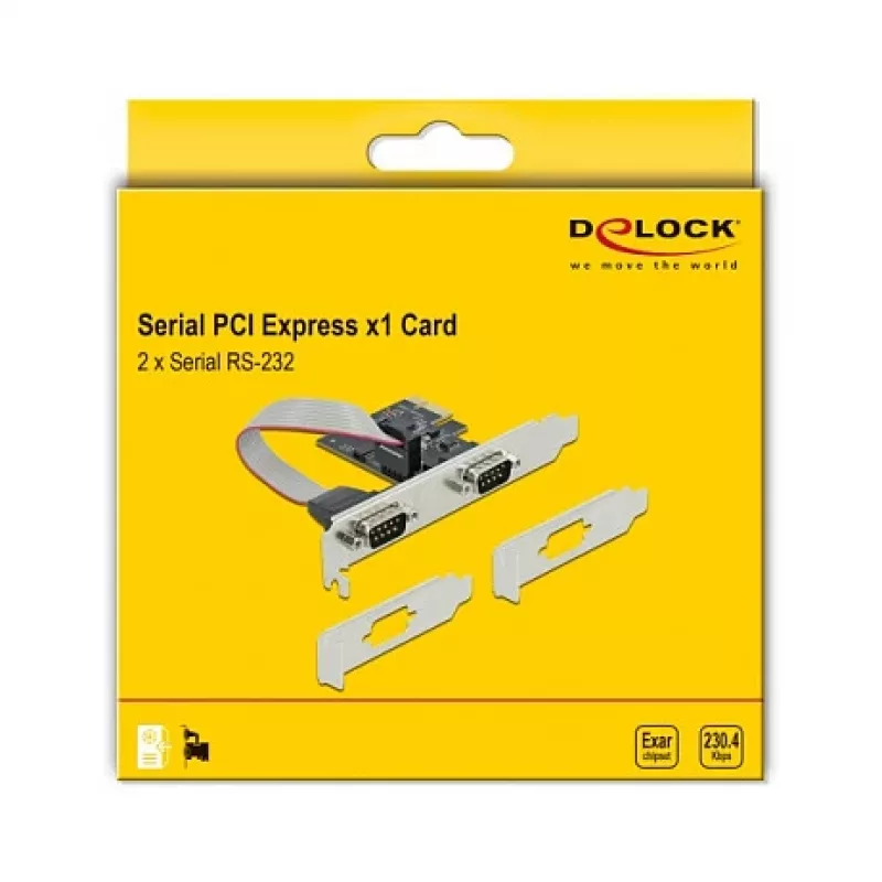 Karta rozszerzeń DeLOCK PCI Express x1 na 2 x szeregowe RS-232