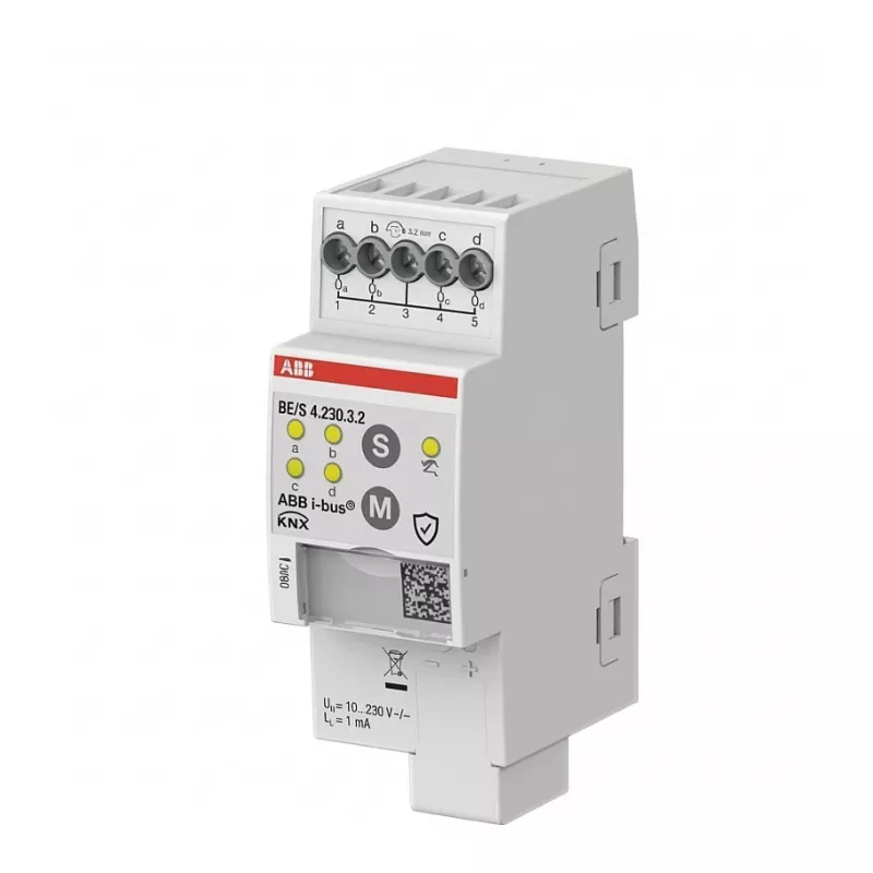 ABB BE/S4.230.3.2 Wejście binarne 4-kanałowe 10-230 V Sterowanie ręczne (2CDG110279R0011)