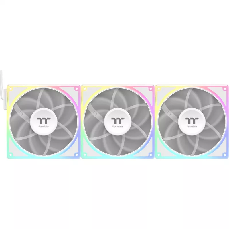Zestaw wentylatorów chłodzących THERMALTAKE TOUGHFAN EX 140 ARGB Sync biały — 140 mm, 3 szt.