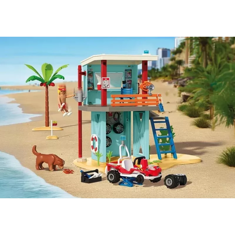 Zestaw PLAYMOBIL Wieża ratunkowa i buggy plażowe 71903 – zestaw z wieżą i buggy