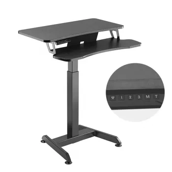 Maclean MC-835 Przenośne biurko elektryczne z regulacją wysokości 72–122 cm, maks. 37 kg, panel sterowania, stanowisko pracy siedząco-stojące