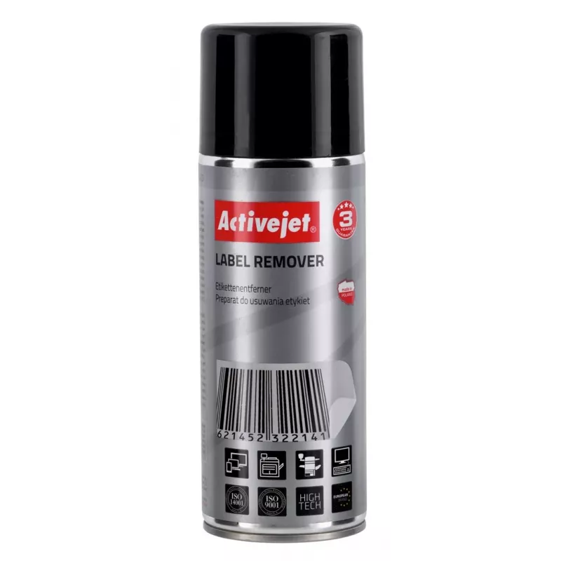 Spray do usuwania etykiet ActiveJet AOC-400 400 ml — puszka aerozolowa, wielokolorowa, bez aplikatora pędzelkowego