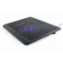 Podstawka pod laptopa Gembird NBS-1F15-04 do laptopów do 15 cali, czarna, ABS, 330×250×25 mm