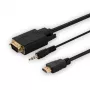 Kabel SAVIO HDMI na VGA CL-198, wtyk HDMI na wtyk VGA z audio, długość 1,8 m