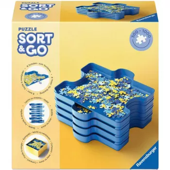 Rozwiązanie do przechowywania Ravensburger 12001674 z przegródkami i przenośną konstrukcją do sortowania małych przedmiotów