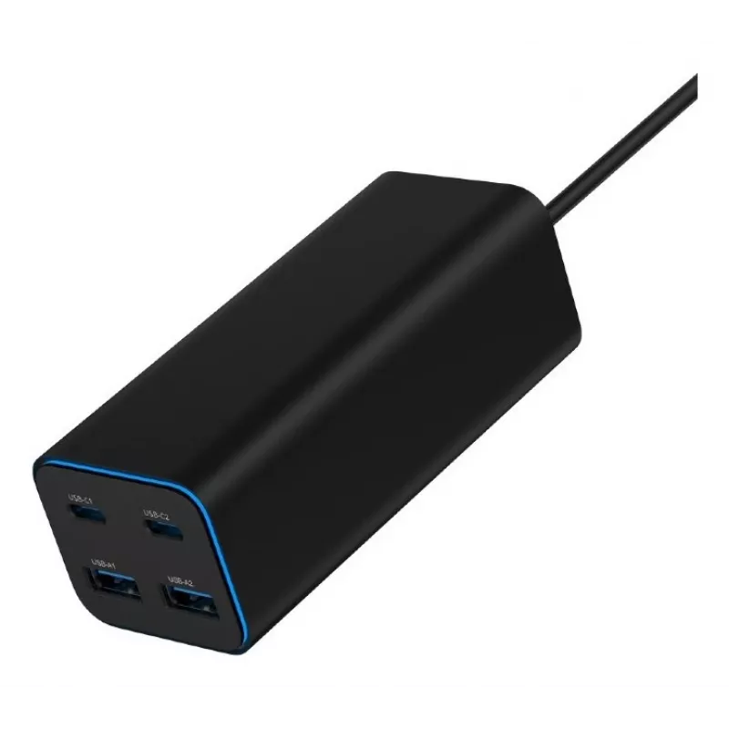Ładowarka Gembird TA-UC-2A2C-PD100-01-BK do laptopa, smartfona, czarna, AC, szybkie ładowanie, do użytku wewnętrznego