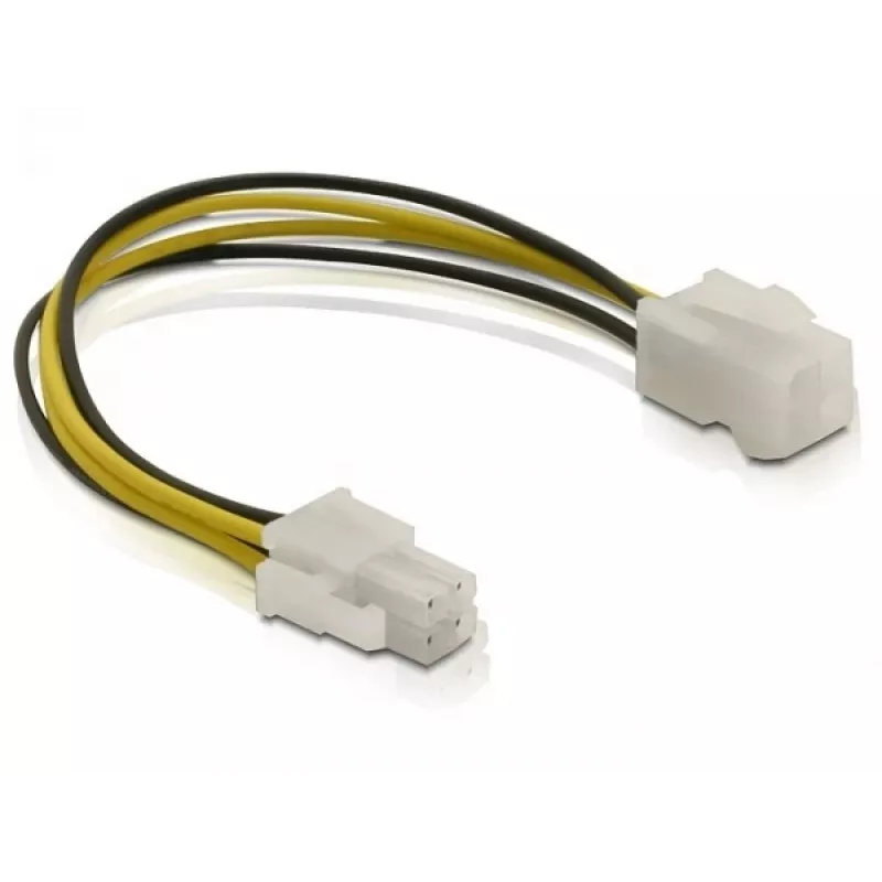 Kabel zasilający P4 męski/żeński DeLOCK 82428 0,15 m