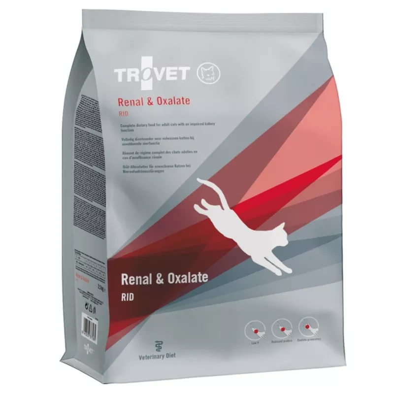 Sucha karma dla kota TROVET Renal & Oxalate RID dieta weterynaryjna, 2,5 kg, kurczak, wsparcie układu moczowego