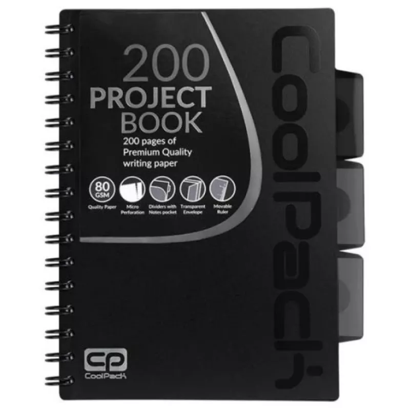 Spiral note book A5 Coolpack Czarny