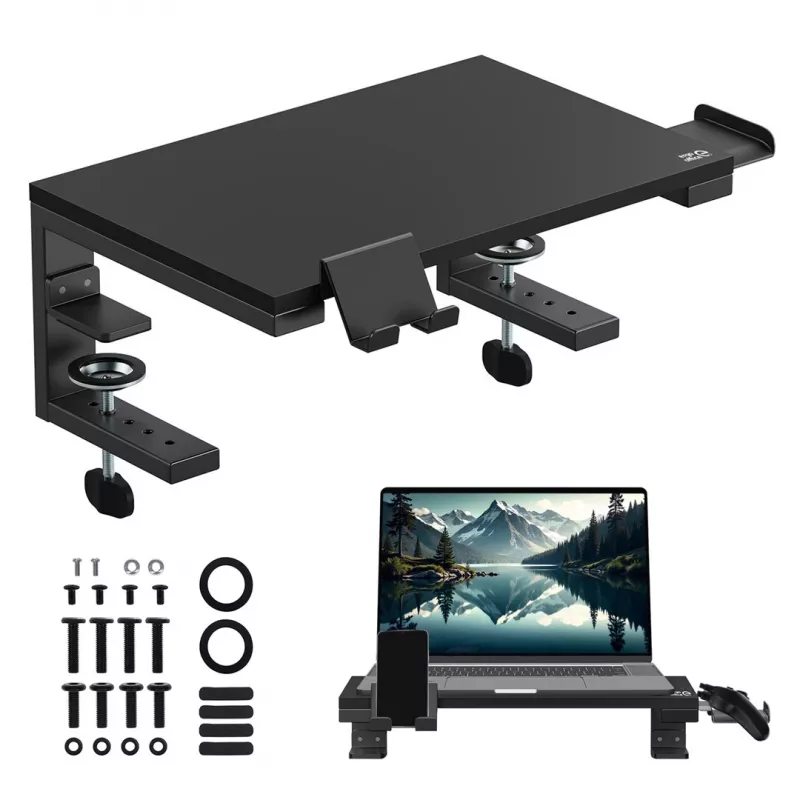 Podstawka Ergo Office pod laptop/monitor, maks. obciążenie 20kg, dla przekątnej 13-32, czarna, ER-303 B