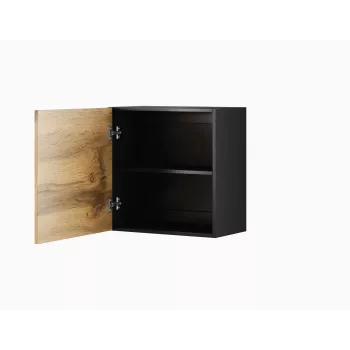 Szafka wisząca cama meble VIGO 50×50×30 cm czarna / dąb Wotan