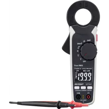 Voltcraft VC541 miernik cęgowy prądu upływowego 100µA cyfrowy CAT III 600 V wyświetlacz 2000 Ableitstrom (VC-16044230)