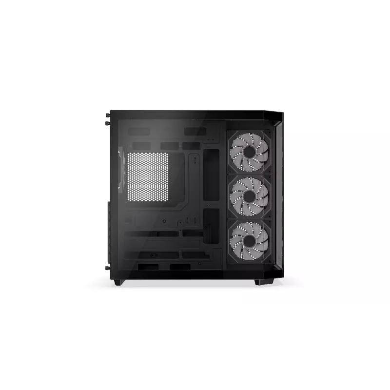Obudowa komputerowa tower KRUX Empero KRXD010, ATX, czarna — obsługuje karty graficzne do 420 mm, chłodzenia CPU do 155 mm, 2x wnęka 3,5 cala + 3x wnęka 2,5 cala