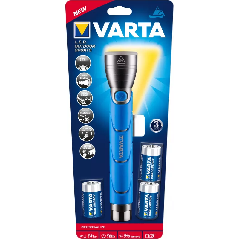 Lampka ręczna Varta 18629101421 czarno-niebieska