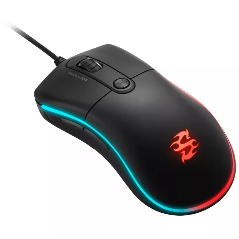 Sharkoon Skiller SGM2 Mysz gamingowa przewodowa ergonomiczna optyczna 6 przycisków Czarna
