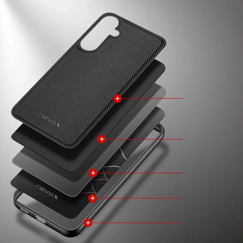 StyleShell NYLO, etui na telefon czarny, Samsung Galaxy A35 5G