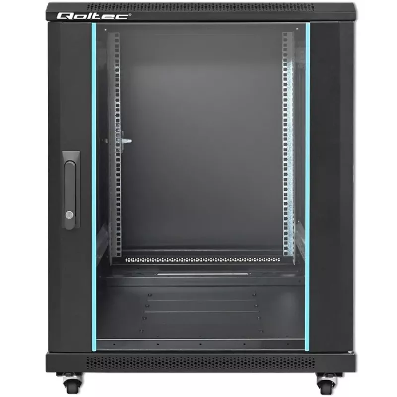 Szafa rack QOLTEC 54518 19 cali 15U — obudowa stalowa 19-calowa