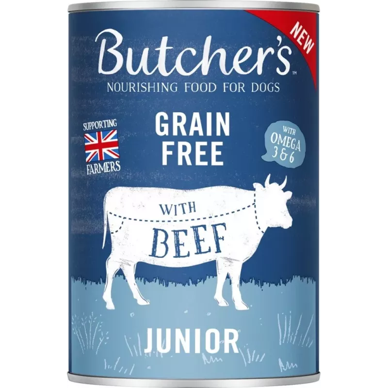 BUTCHER'S Oryginalny Junior Mega pack mix - mokra karma dla psa - 6 x 400g