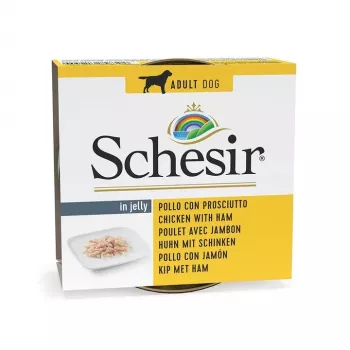 SCHESIR w galaretce Kurczak z szynką - mokra karma dla psów - 150 g