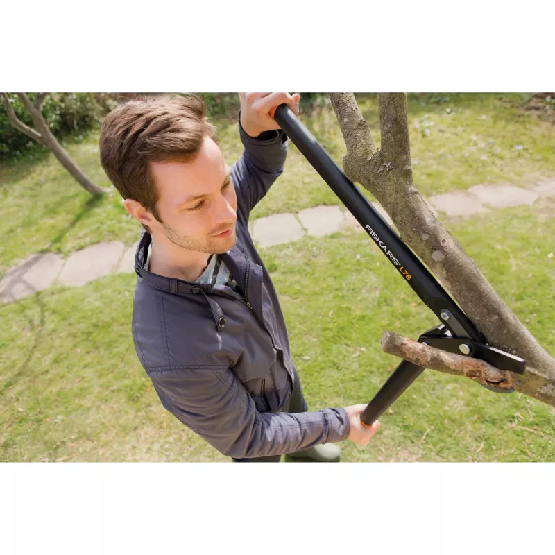 Sekator Fiskars 1000584 Bypass Czarny Pomarańczowy