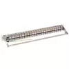 Tripp N254-048-SH-6A 48 portów, 1U, ekranowana, Cat6a STP panel krosowy przepustowy - RJ45 Ethernet - TAA - 10 Gigabit Ethernet - RJ-45 - Cat6a - Srebrny - Biały - Montaż w szafie