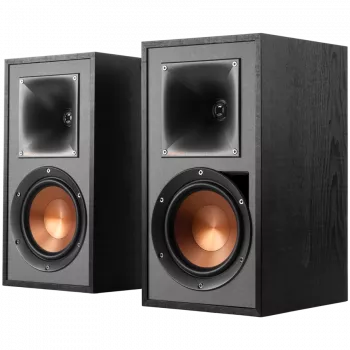 Aktywny głośnik półkowy KLIPSCH R-51PM — przewodowy i bezprzewodowy, 120 W, czarny/miedziany
