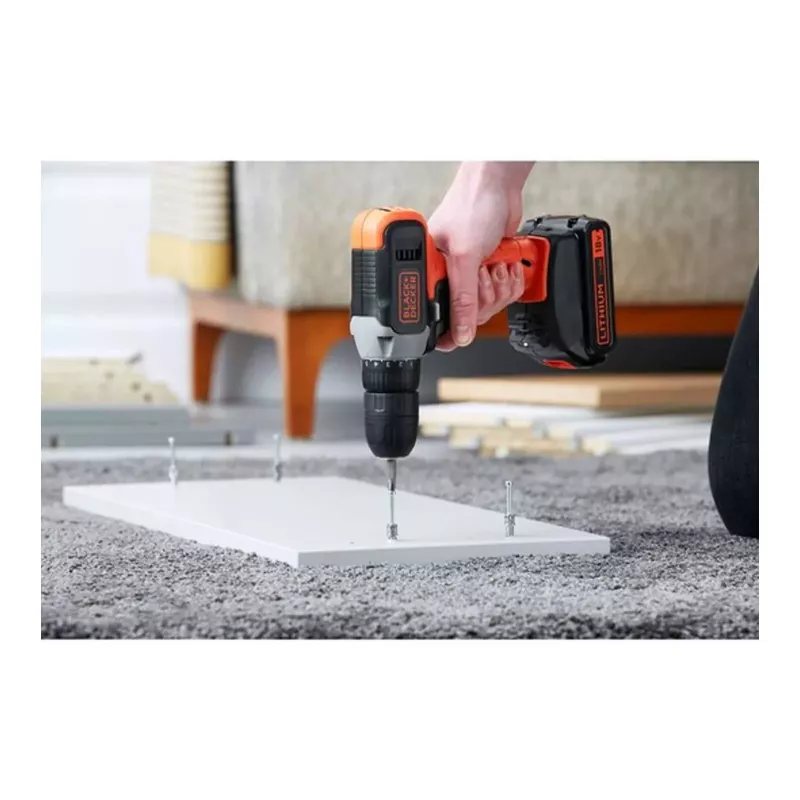 BLACK & DECKER | Wiertarko-wkrętarka akumulatorowa | BCD001C2-QW | 18 V | 2x1,5 Ah | Litowo-jonowa