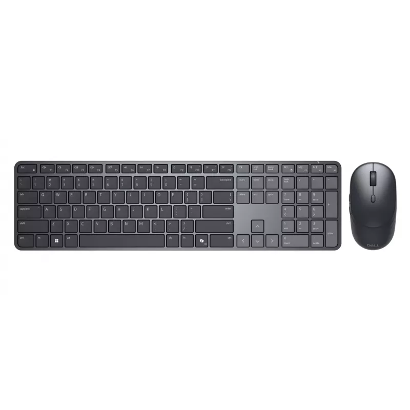 DELL Pro 7 cienki KM726 klawiatura Zawiera mysz Biuro/Dom RF Wireless + Bluetooth QWERTY US International Czarny