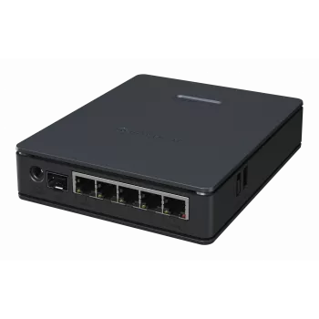 Router MikroTik hAP ax S — dwupasmowy 2.4/5 GHz, 1800 Mbit/s, 5x Ethernet (w tym 2.5G), PoE, czarny