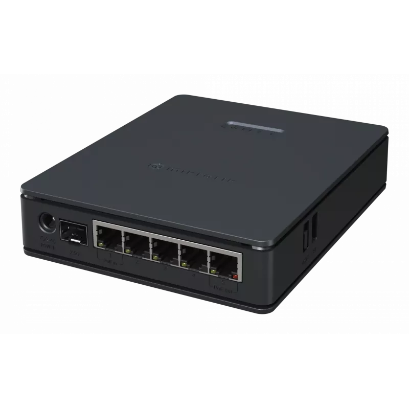 Router MikroTik hAP ax S — dwupasmowy 2.4/5 GHz, 1800 Mbit/s, 5x Ethernet (w tym 2.5G), PoE, czarny