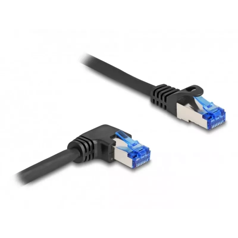 Kabel sieciowy DeLOCK RJ45 Cat.6A S/FTP 0,5m Czarny