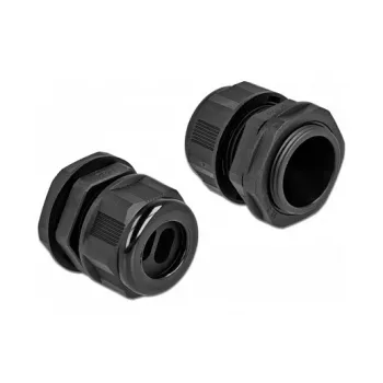 Przepust kablowy DeLOCK 60393 czarny plastikowy 2 szt.