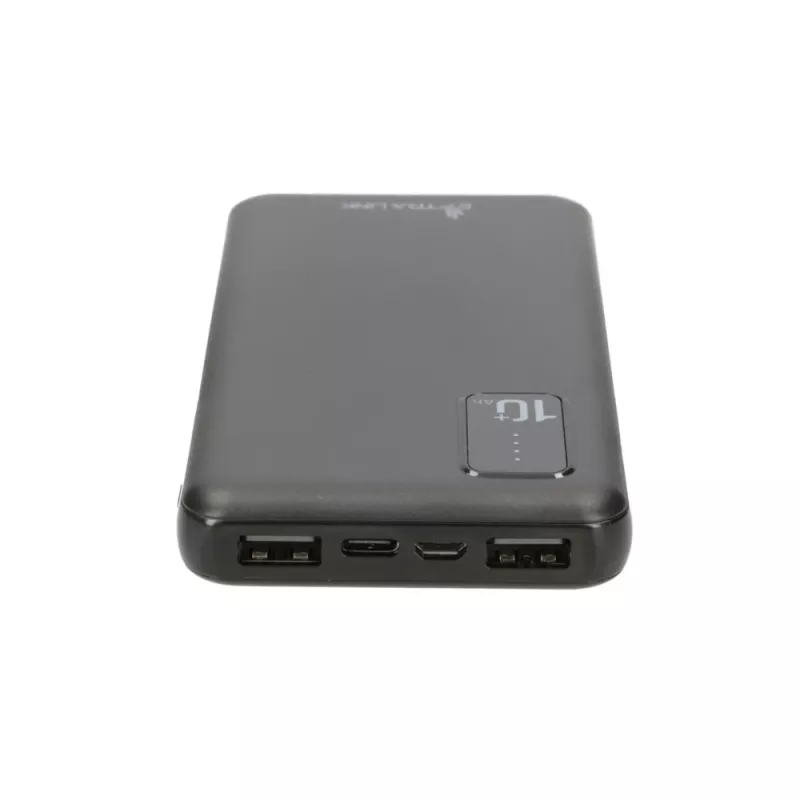 Powerbank Extralink EPB-098B 10000 mAh, LiPo, 2× USB-A + 1× USB-C, czarny