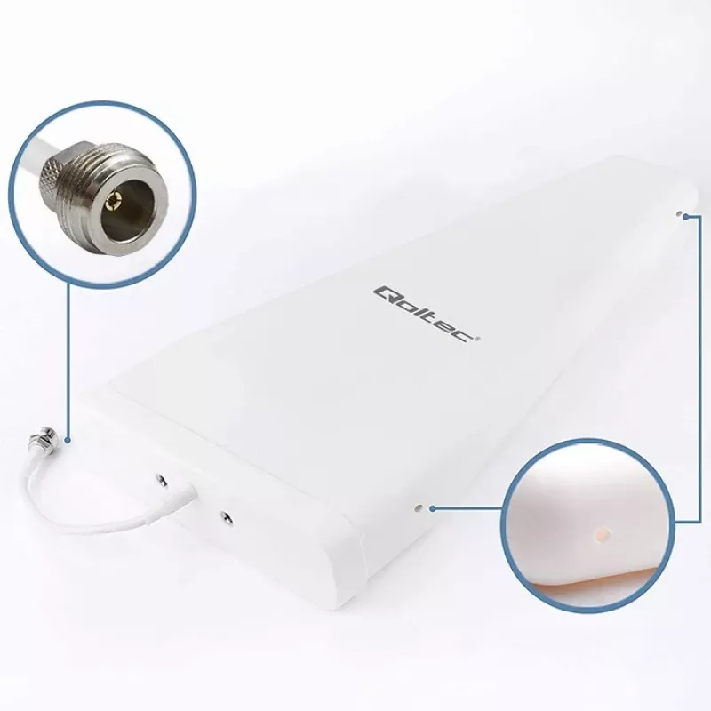 Qoltec 57043 antena 4G LTE DUAL | 14dBi | dookólna | zewnętrzna