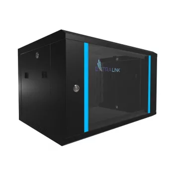 Szafa wisząca rack Extralink 6U 600x450 Czarny