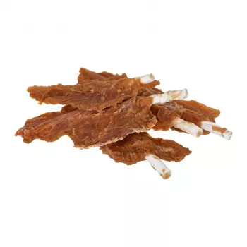 Przysmaki dla psów PETITTO Filet z kurczaka na patyku 500 g — drobiowa przekąska dietetyczna, opakowanie plastikowe 500 g